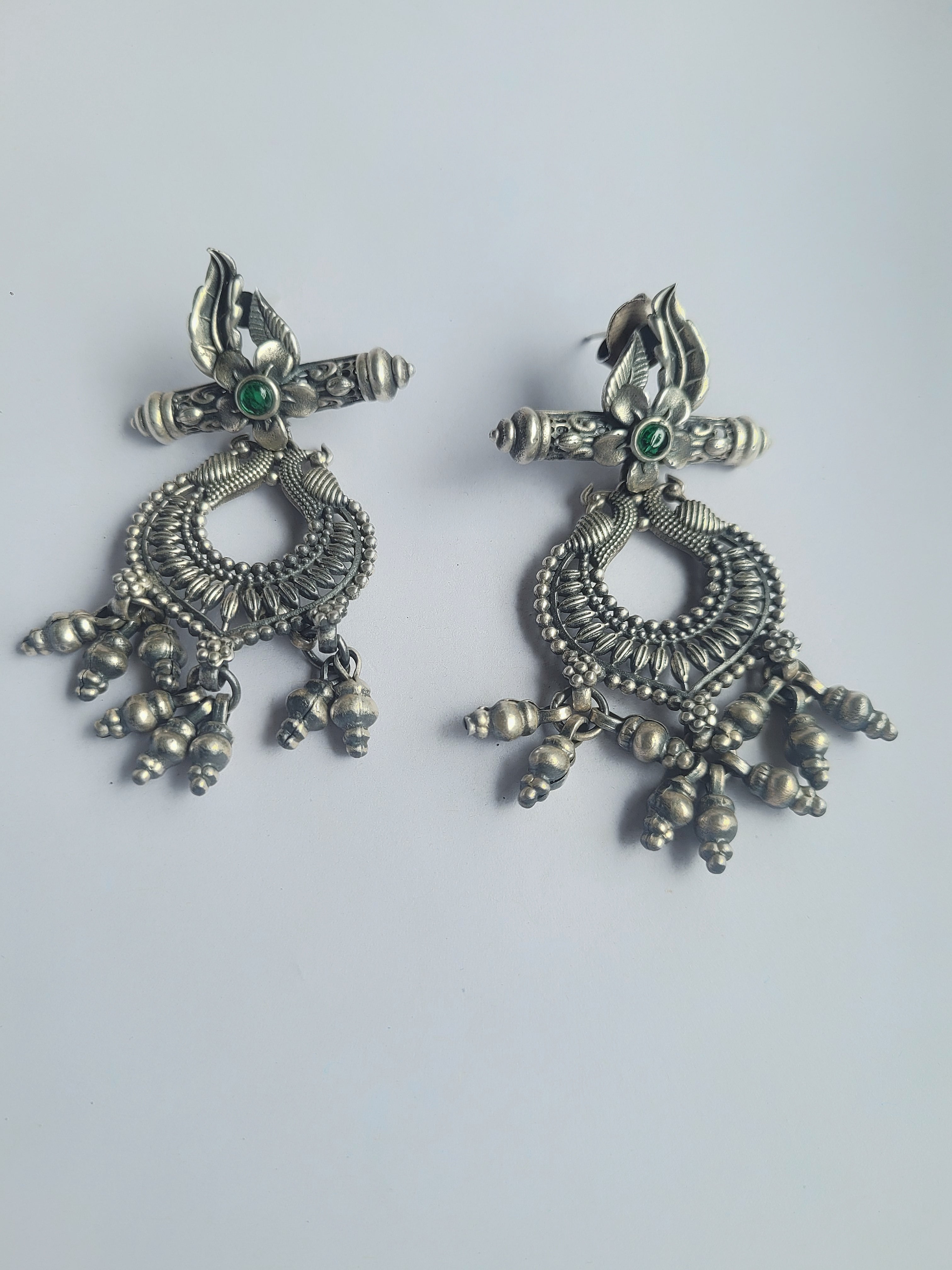 Morliya Raag 92.5 Silver Temple Earrings