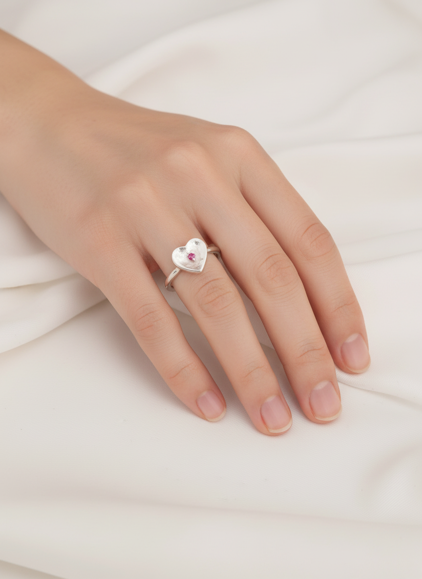 Hridya Traditional 92.5 Silver Adjustable Ring