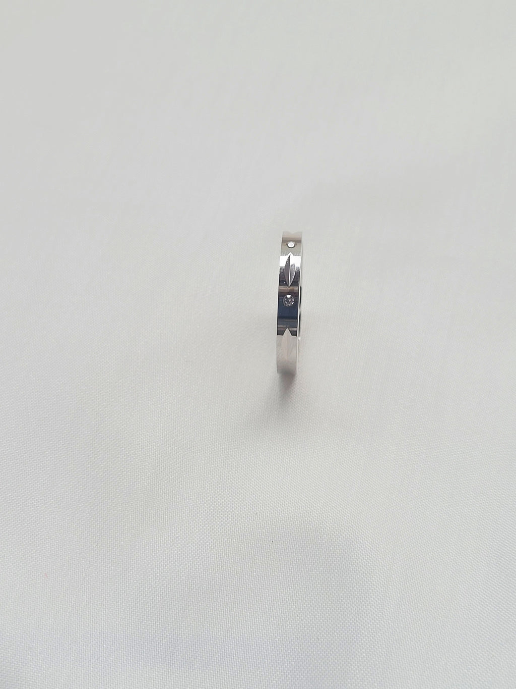 Leaf Line Glow Band 92.5 Silver Ring