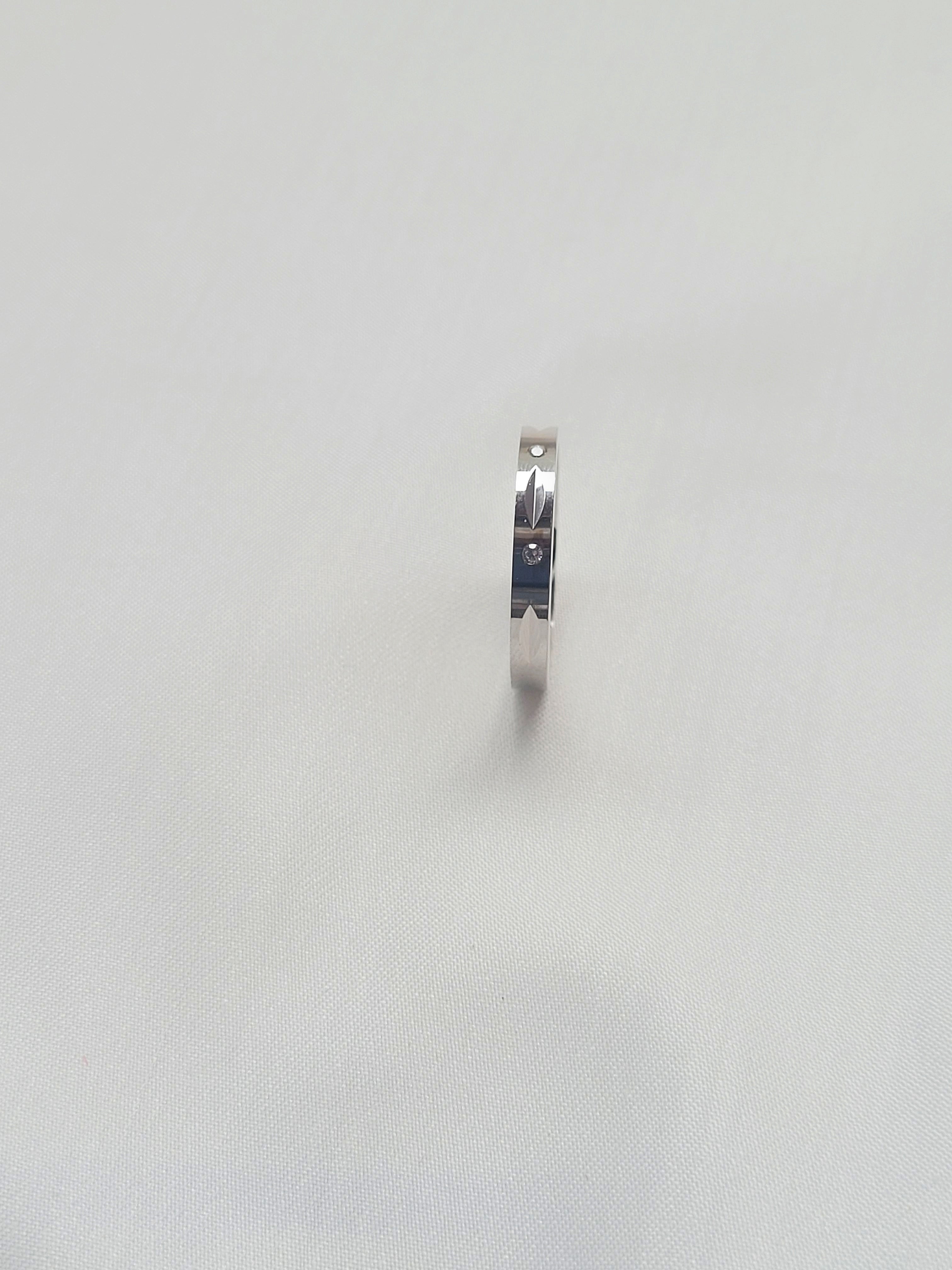 Leaf Line Glow Band 92.5 Silver Ring
