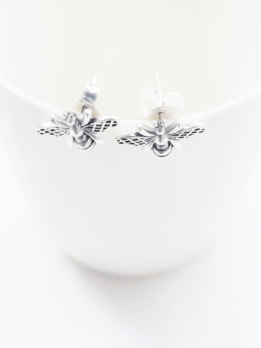 Buzzing Beauty Stud 92.5 Silver Earrings - Handcrafted