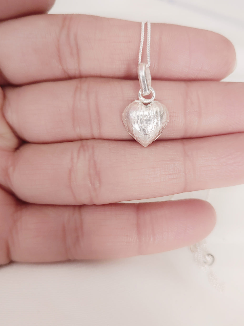 Timeless Heart Pendant Minimalistic 92.5 Silver Necklace