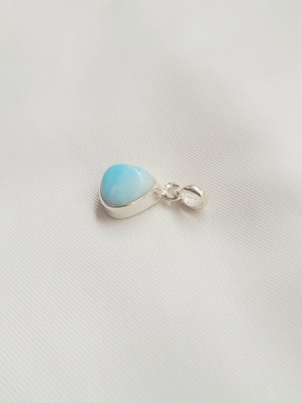 Larimar Teardrop 92.5 Silver Pendant (Without Chain)