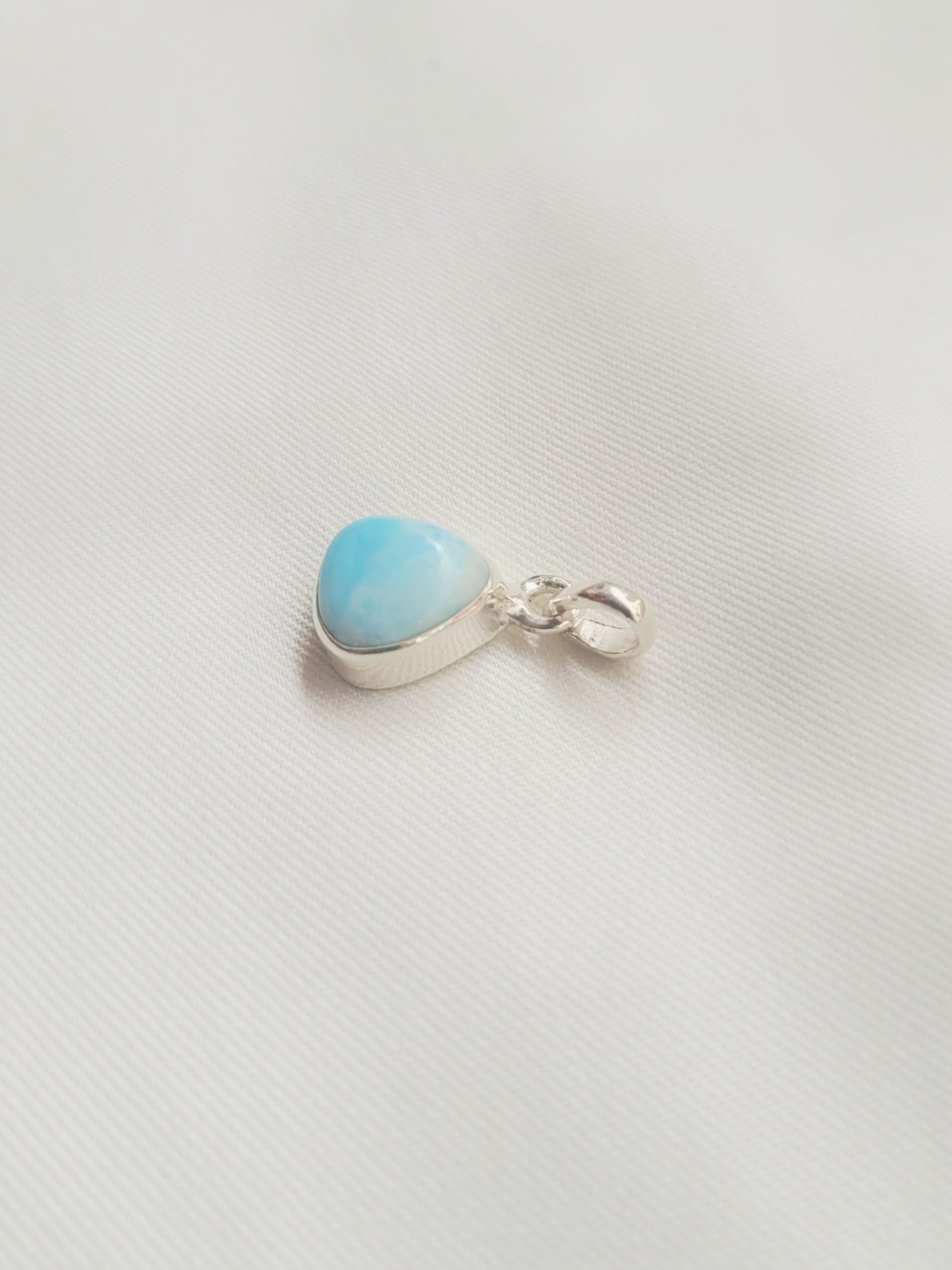 Larimar Teardrop 92.5 Silver Pendant (Without Chain)