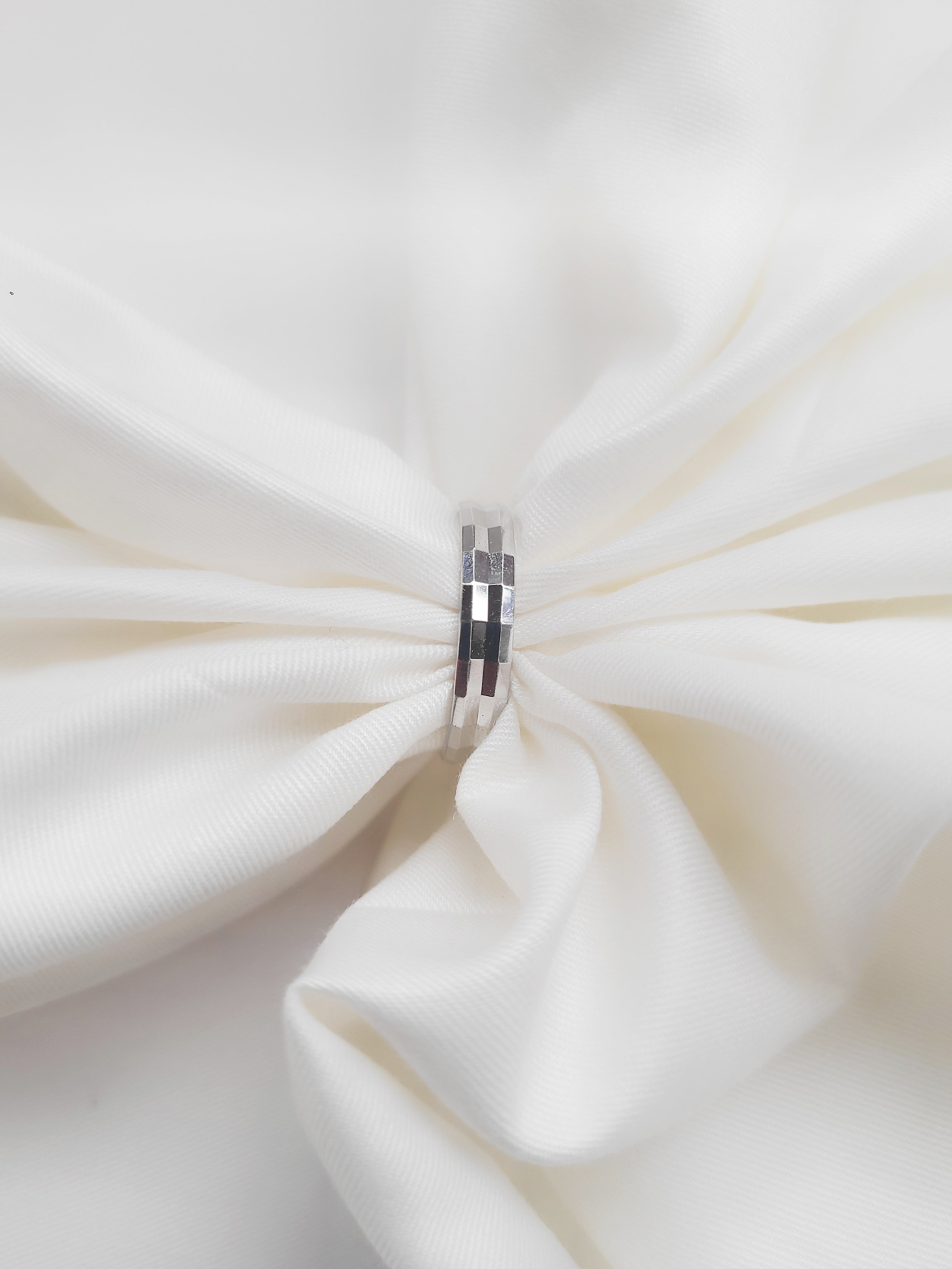 Duo Edge Band 92.5 Silver Ring