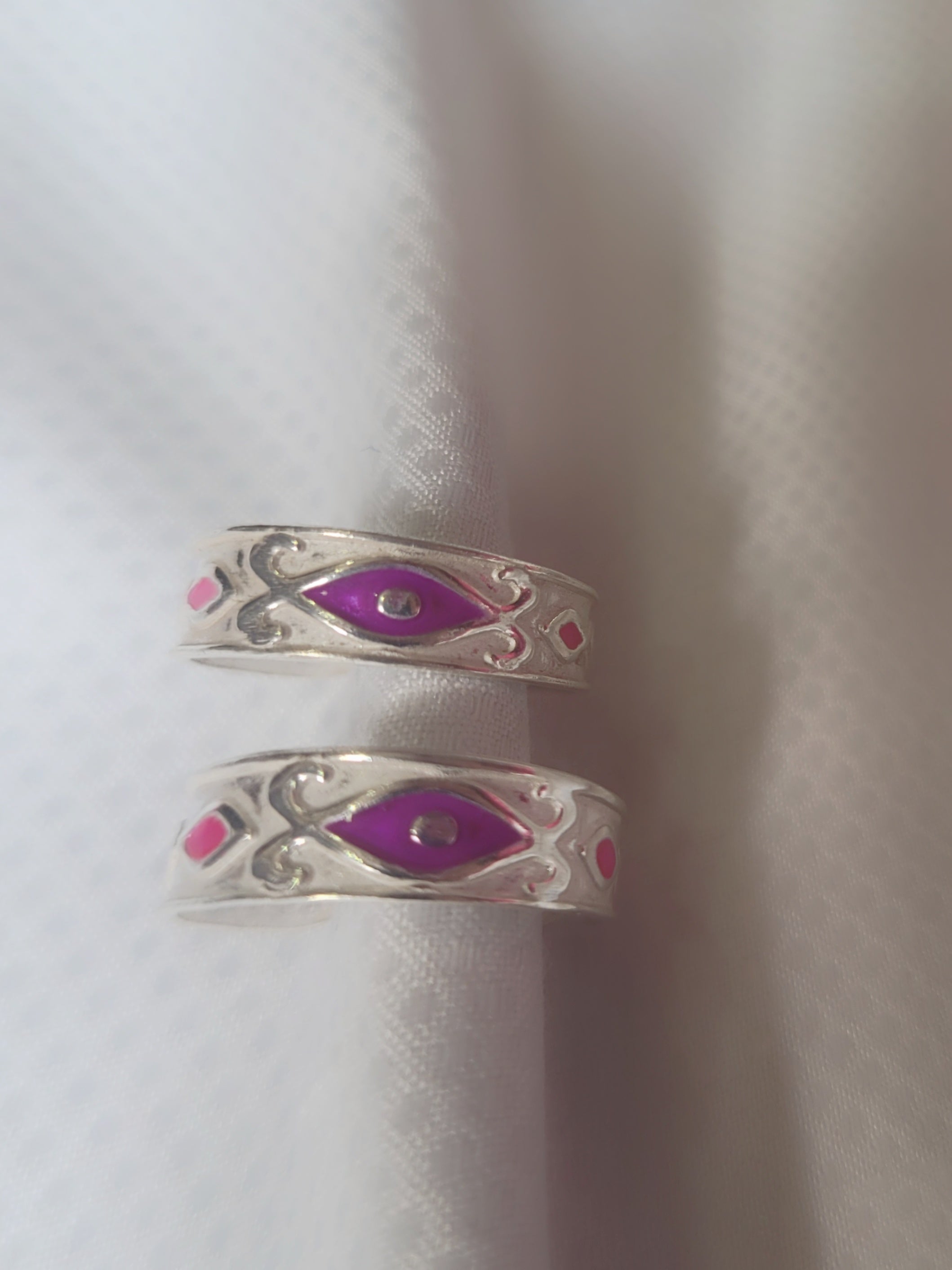Infinity Leaf 92.5 Silver Toe Rings - Pair