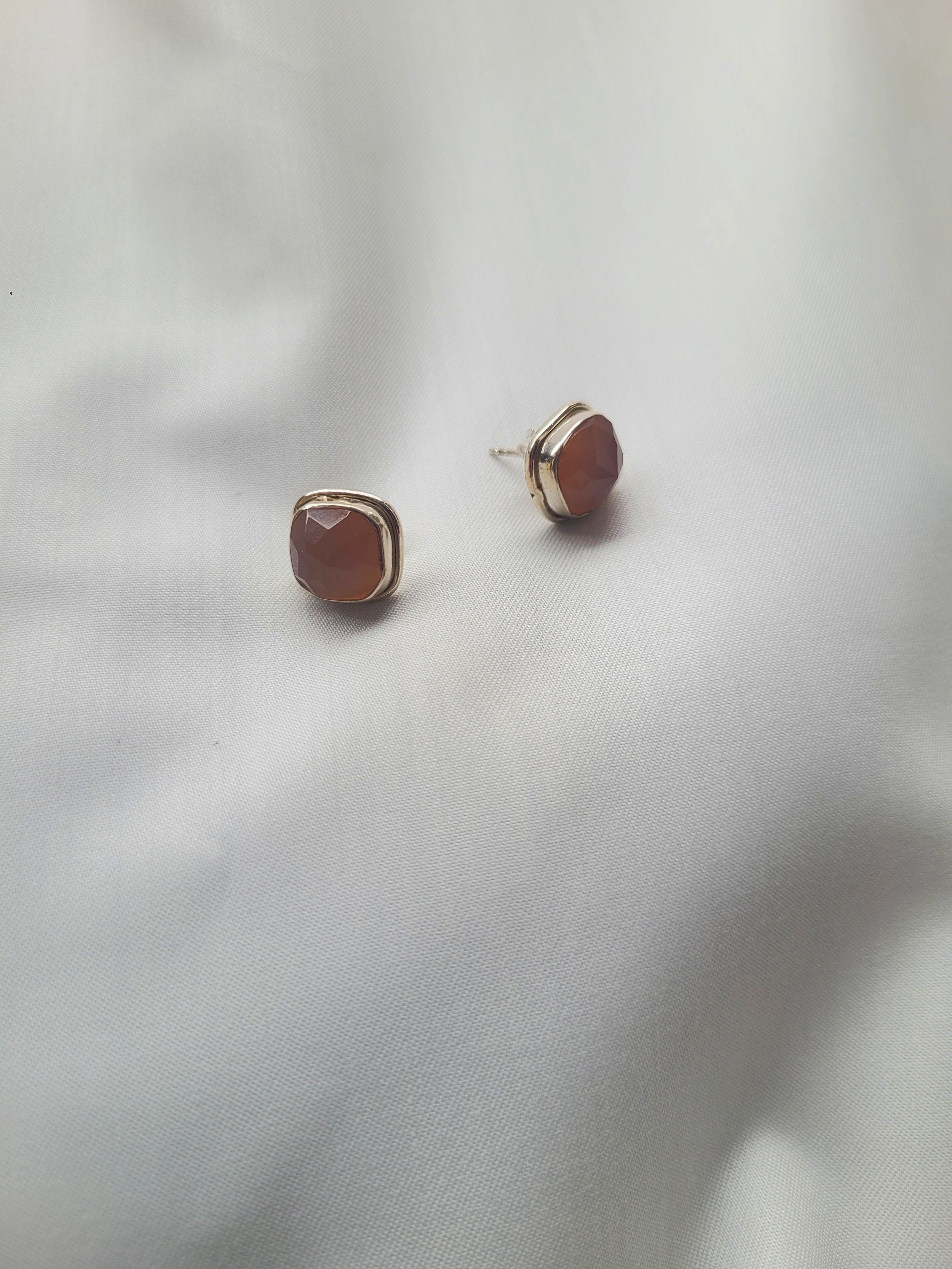 Glow Stone 92.5 Silver Studs - Handcrafted