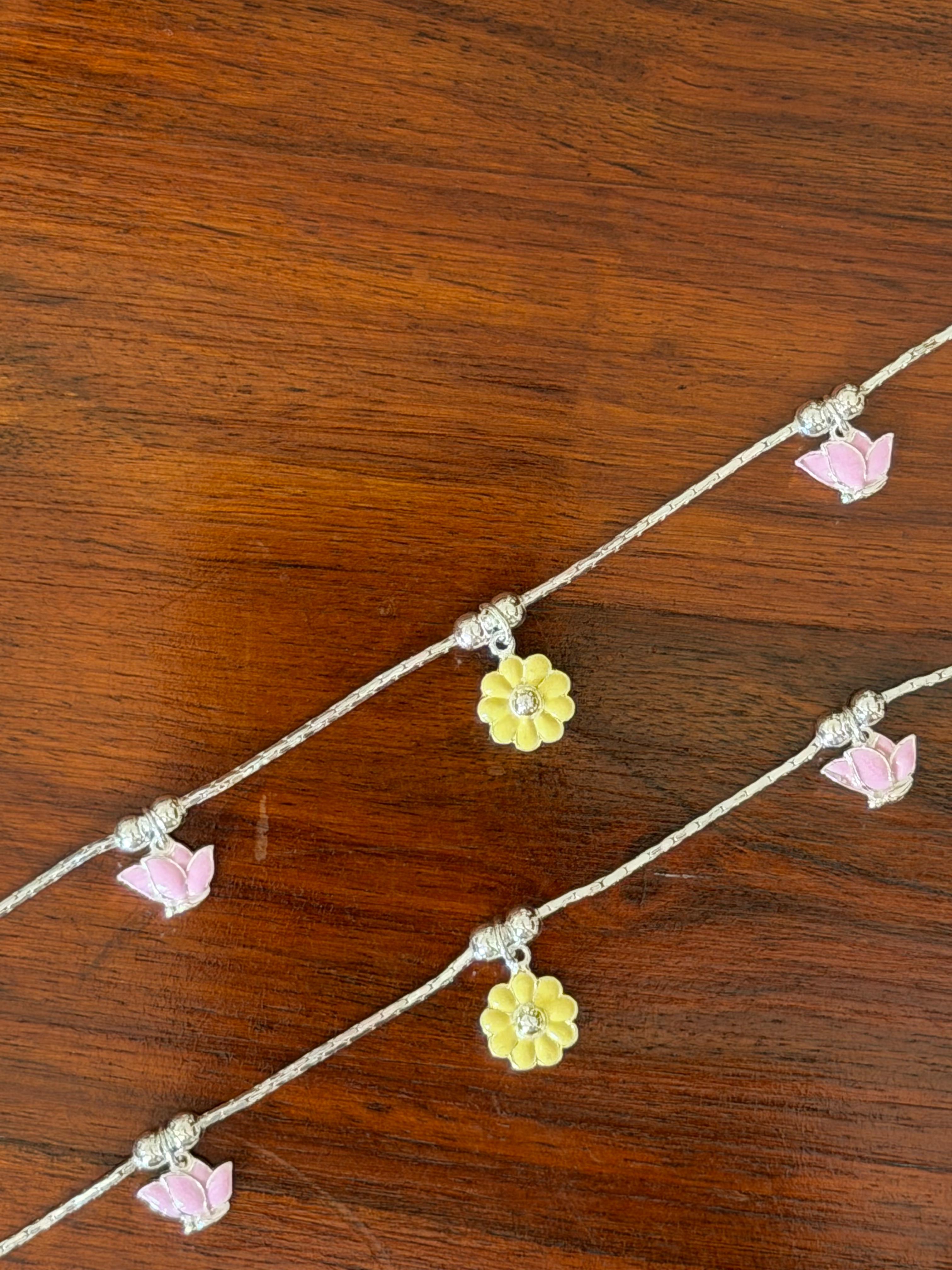 Gulbahar Little Steps - 92.5 Silver Anklets for Kids