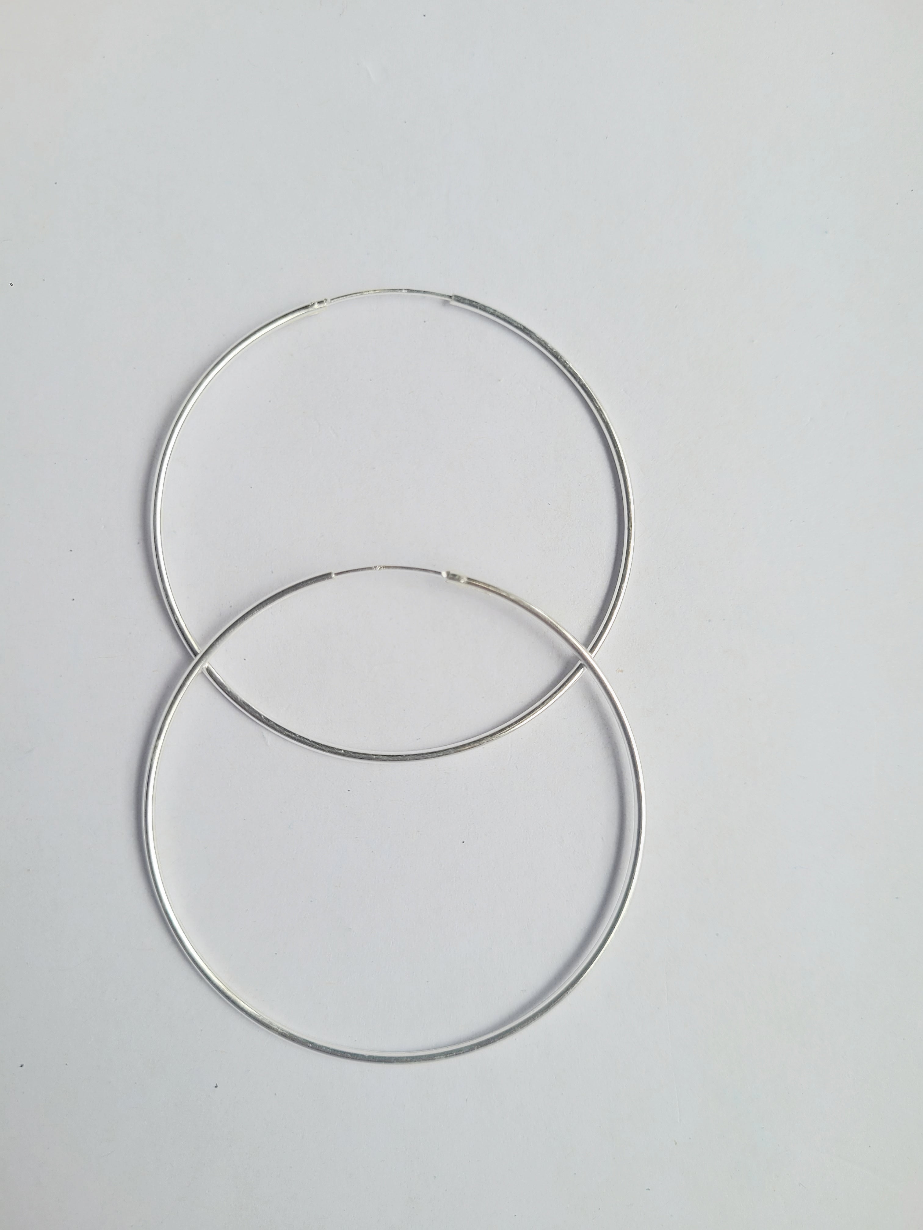 Silver Glow Bali Statement Hoop 92.5 Earrings