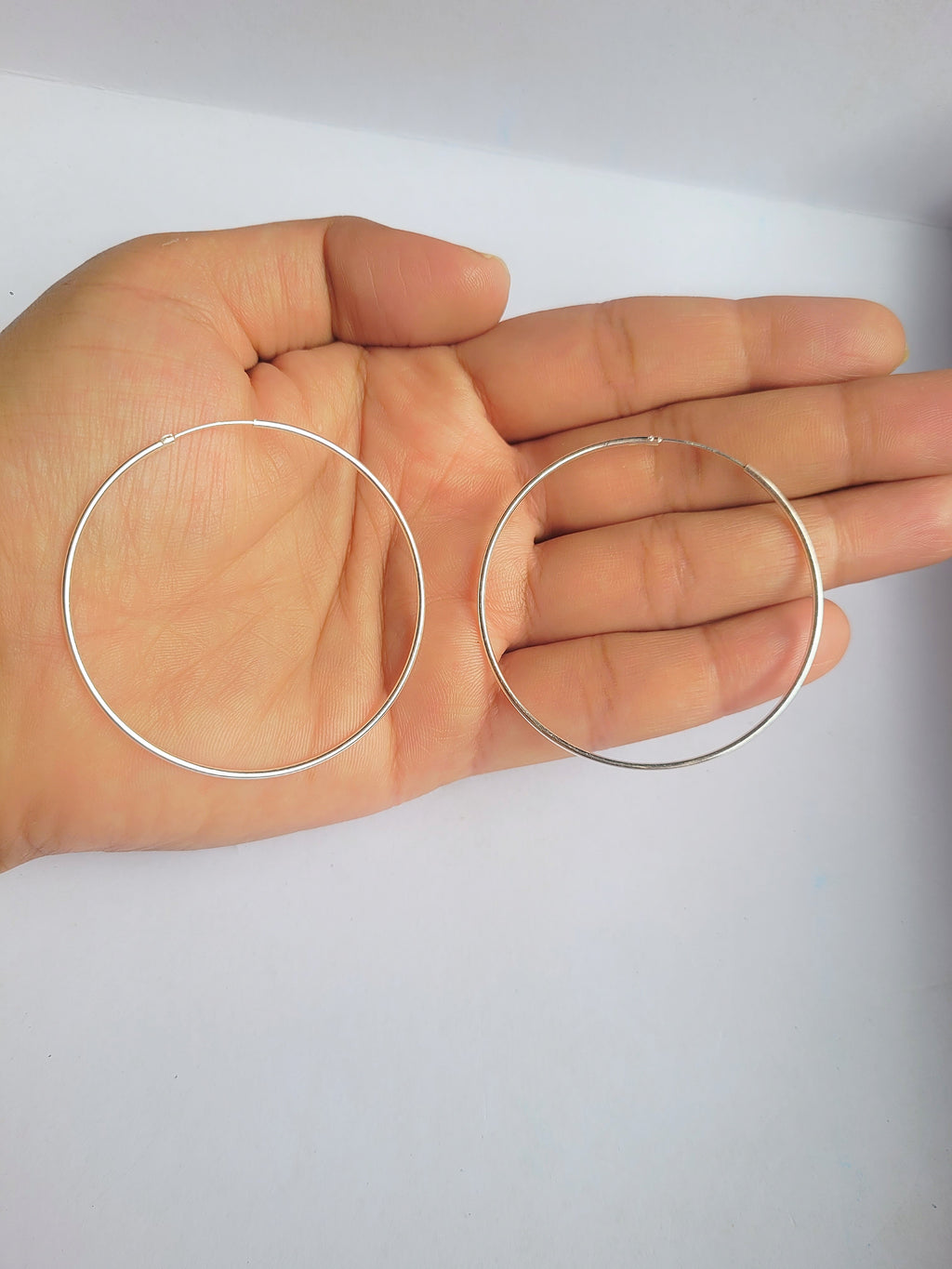 Silver Glow Bali Statement Hoop 92.5 Earrings