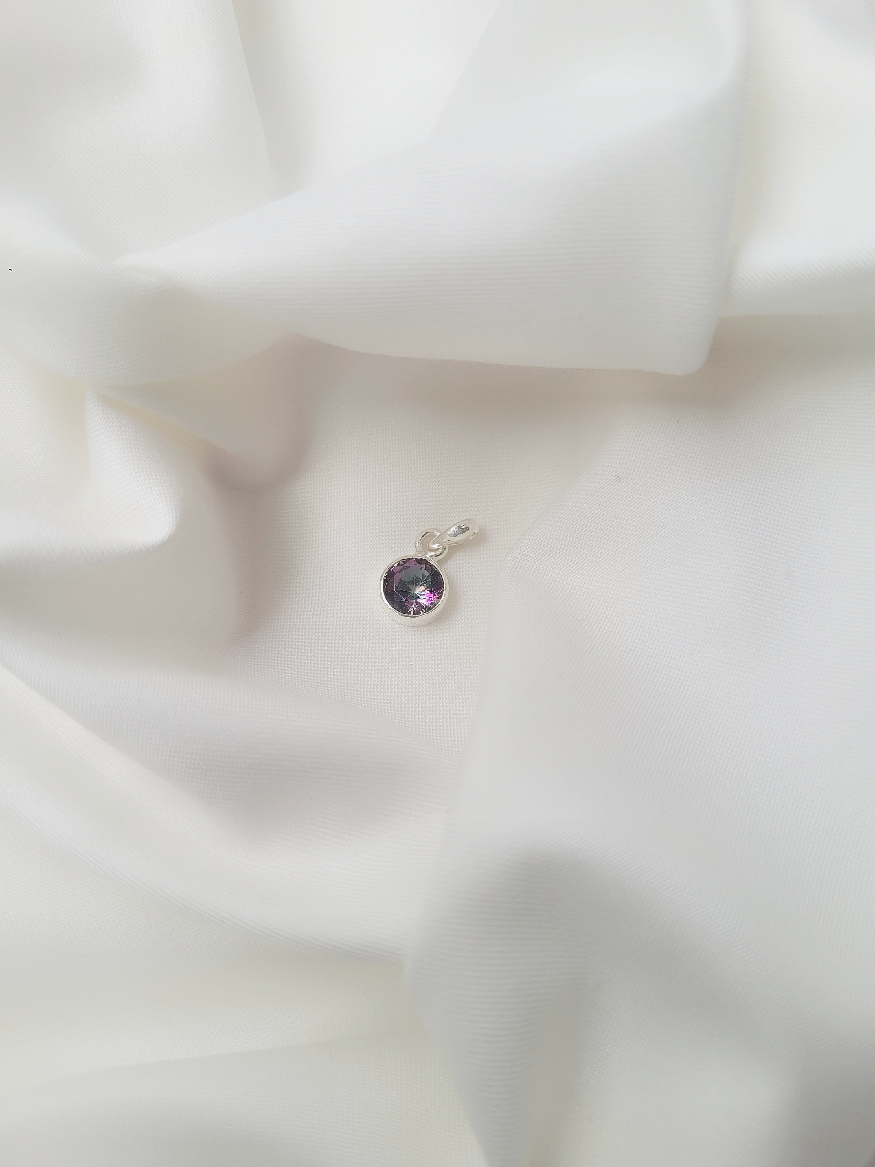 Mystic Topaz 92.5 Silver Pendant (Without Chain)