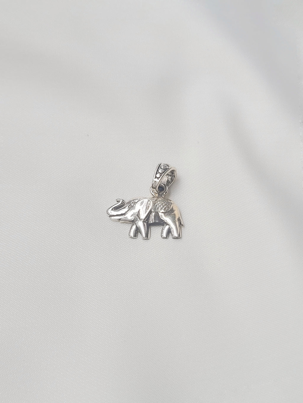 Elephant Grace 92.5 Silver Pendant (Without Chain) - Handcrafted