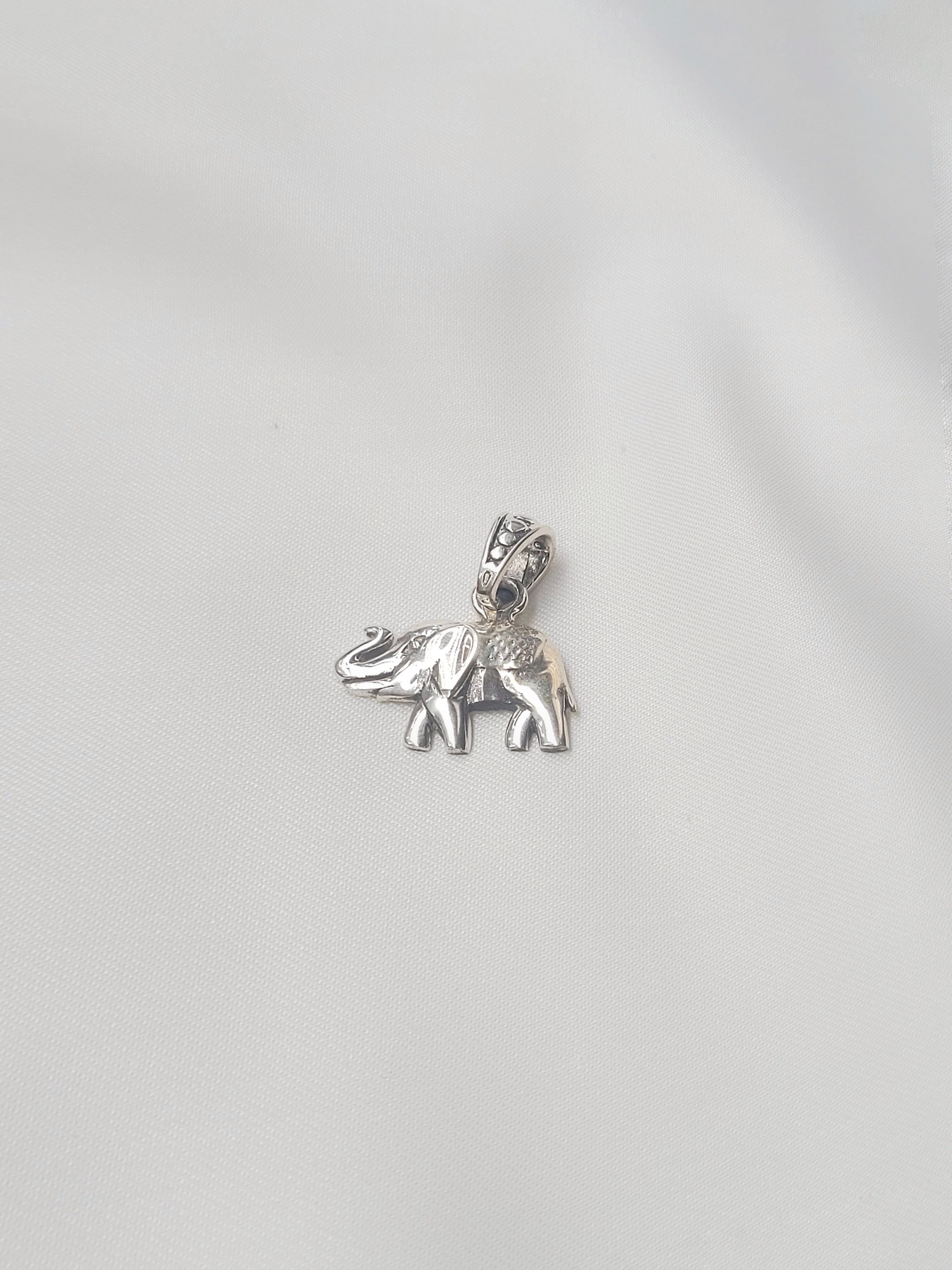 Elephant Grace 92.5 Silver Pendant (Without Chain) - Handcrafted