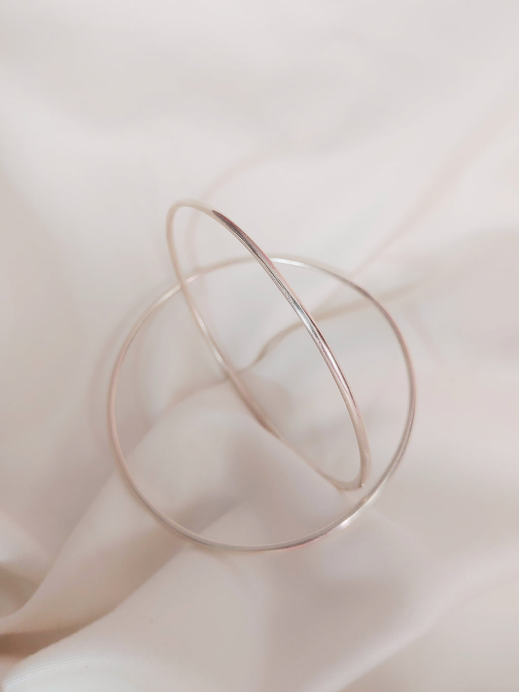 Sleek Shine 92.5 Silver Plain Bangle - Single