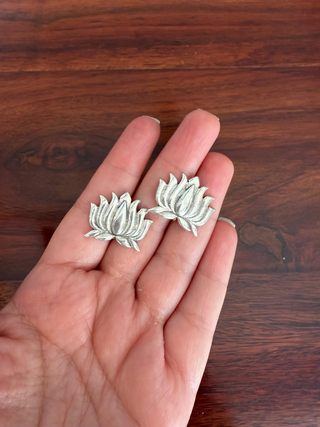 Kamalika Chitai Studs 92.5 Silver Earrings - Handcrafted