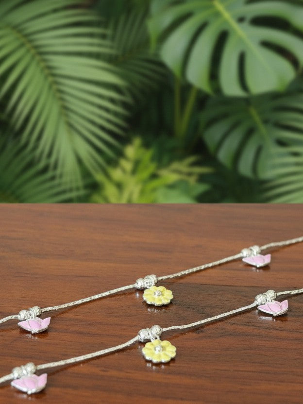 Gulbahar Little Steps - 92.5 Silver Anklets for Kids