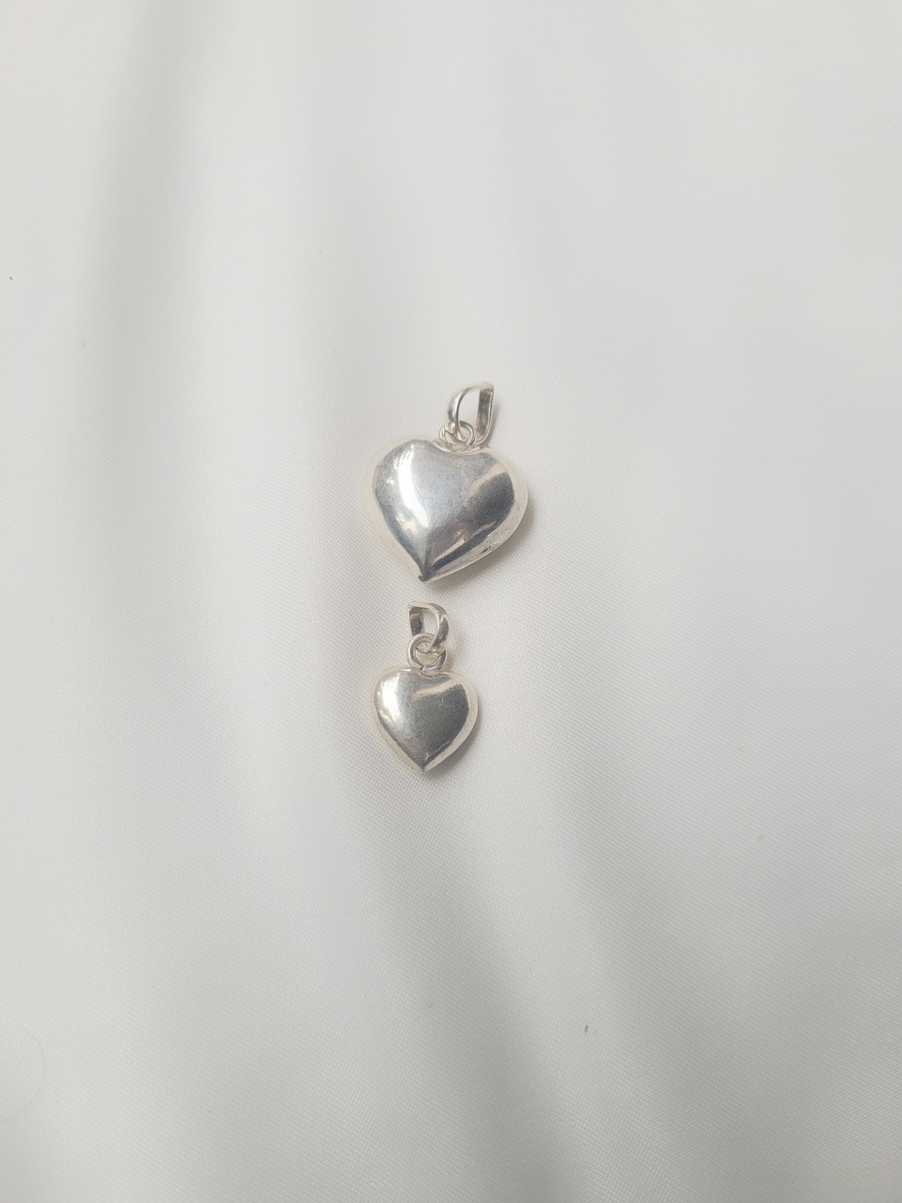 Puffed Heart 92.5 Silver Pendant (Without Chain) - Handcrafted