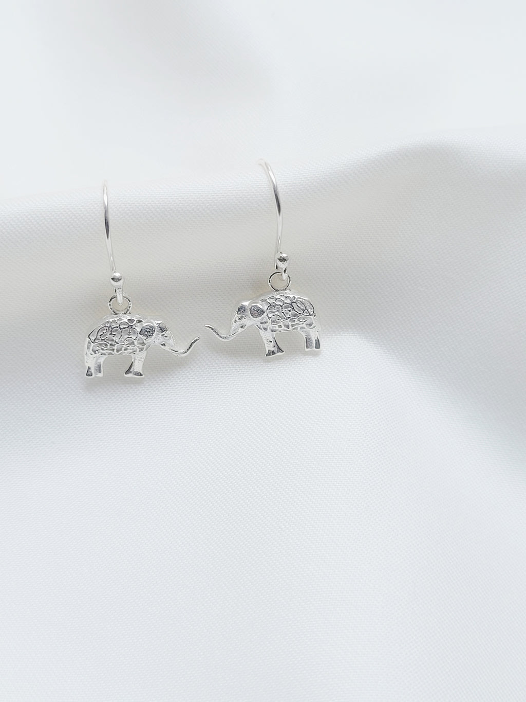 Haathi Shobha 92.5 Silver Drop Earrings - Handcrafted