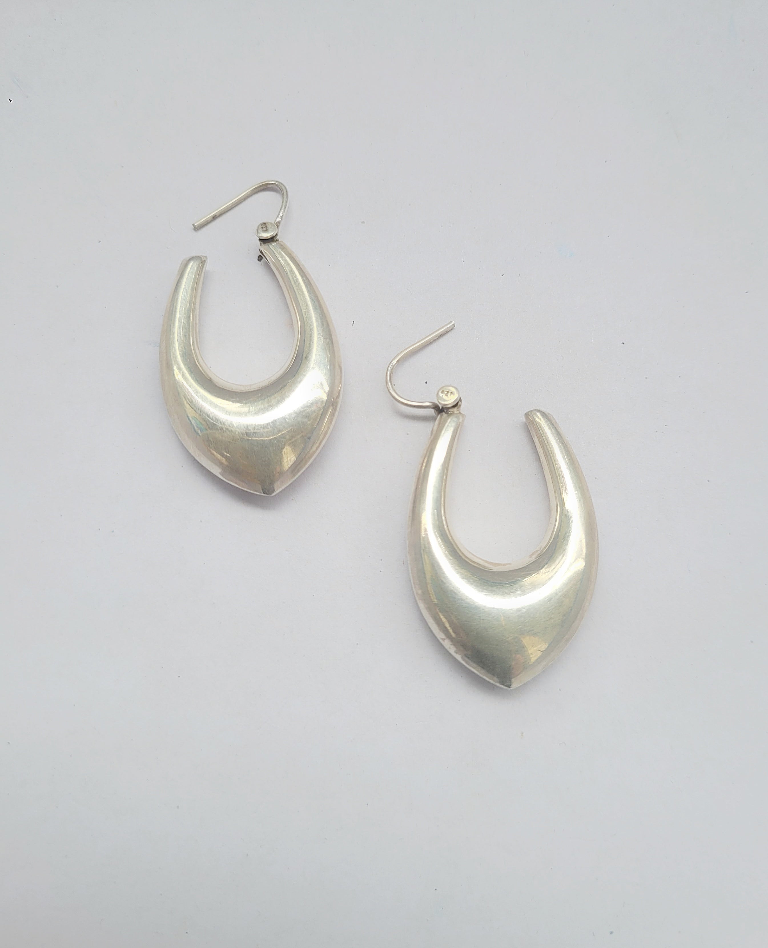Chandrika Moon Rise 92.5 Silver Statement Hoop Earrings