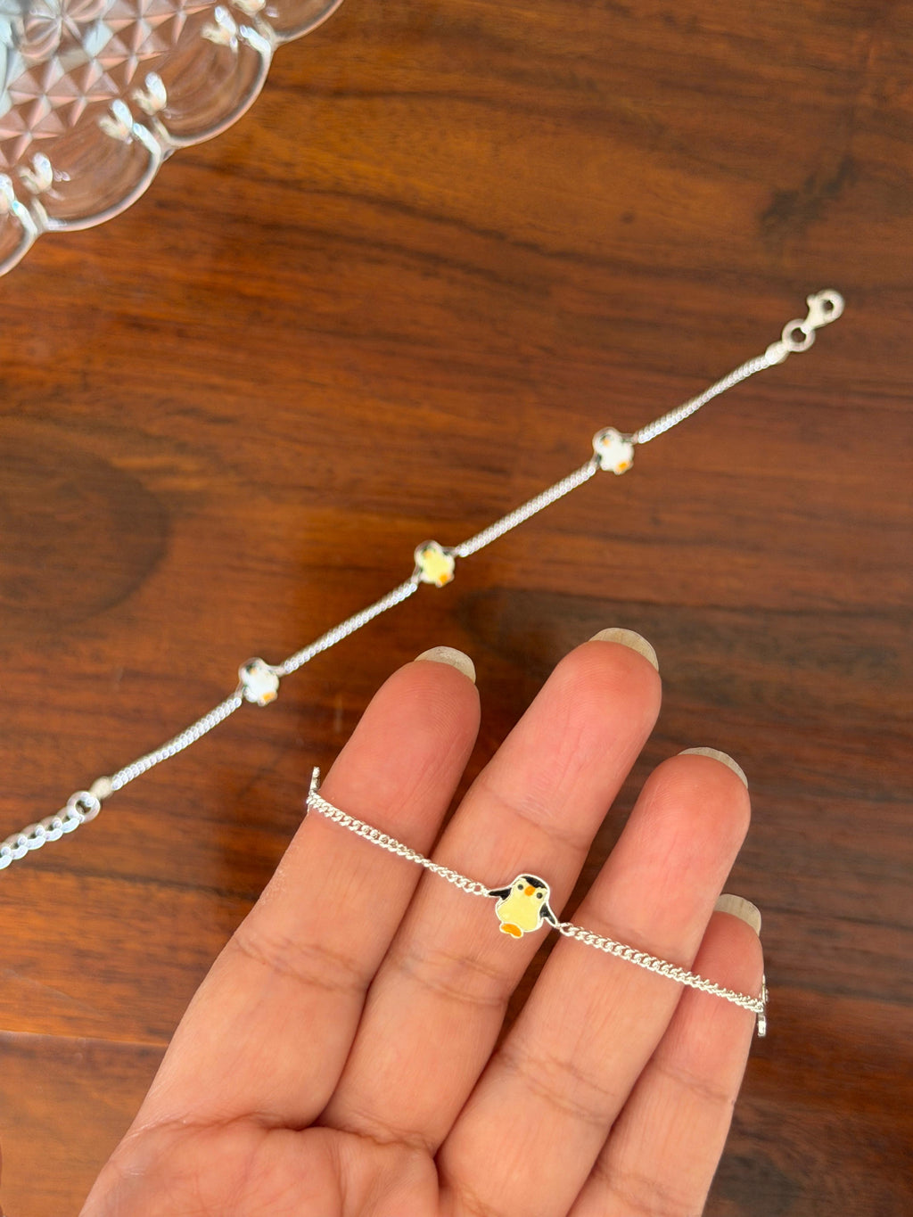 Penguin Little Steps - 92.5 Silver Anklets for Kids