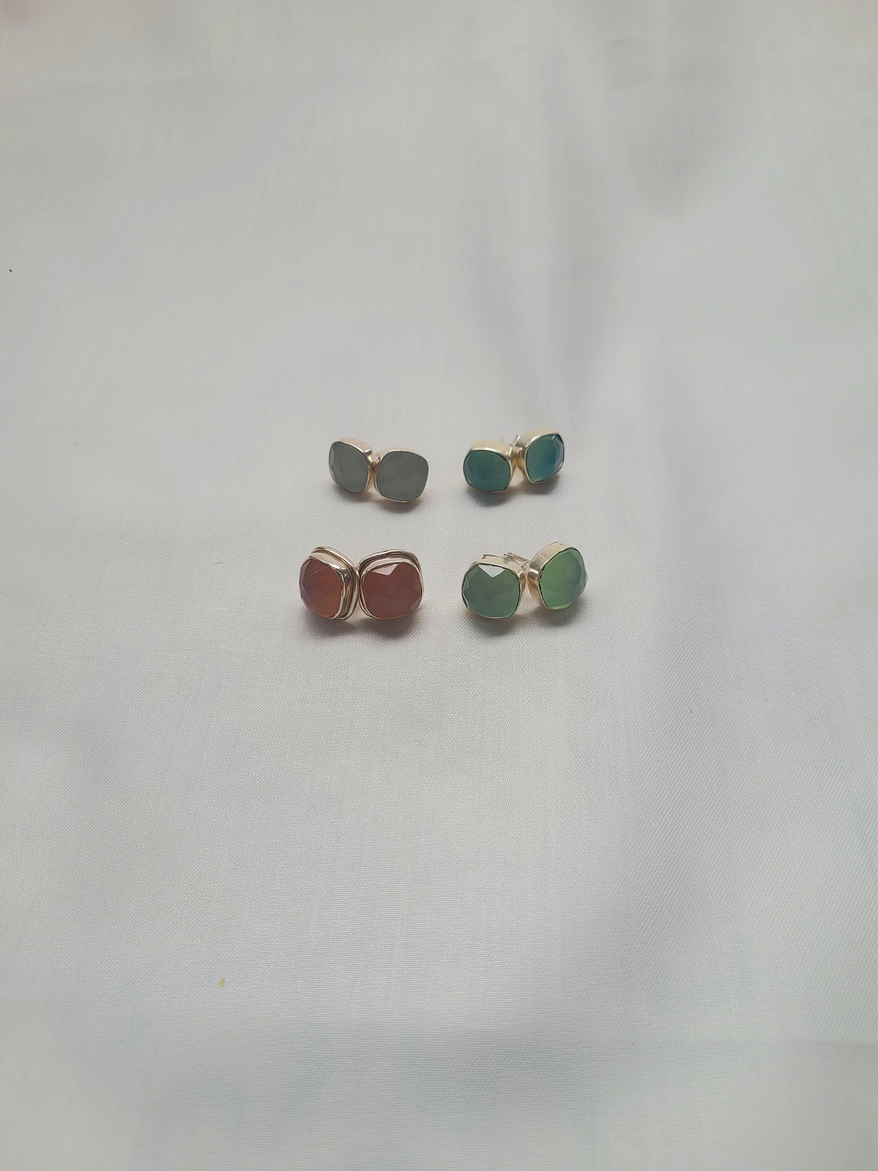 Glow Stone 92.5 Silver Studs - Handcrafted