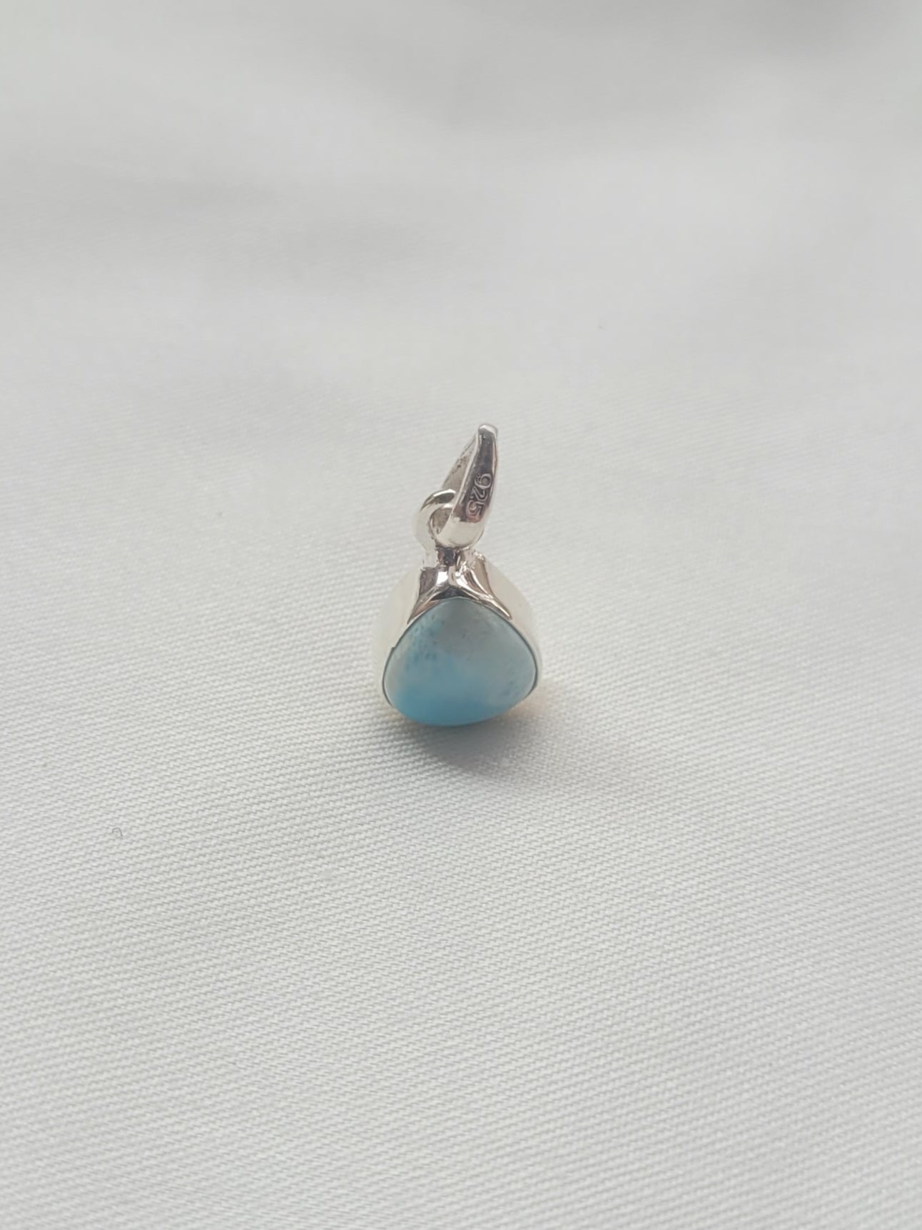 Larimar Teardrop 92.5 Silver Pendant (Without Chain)