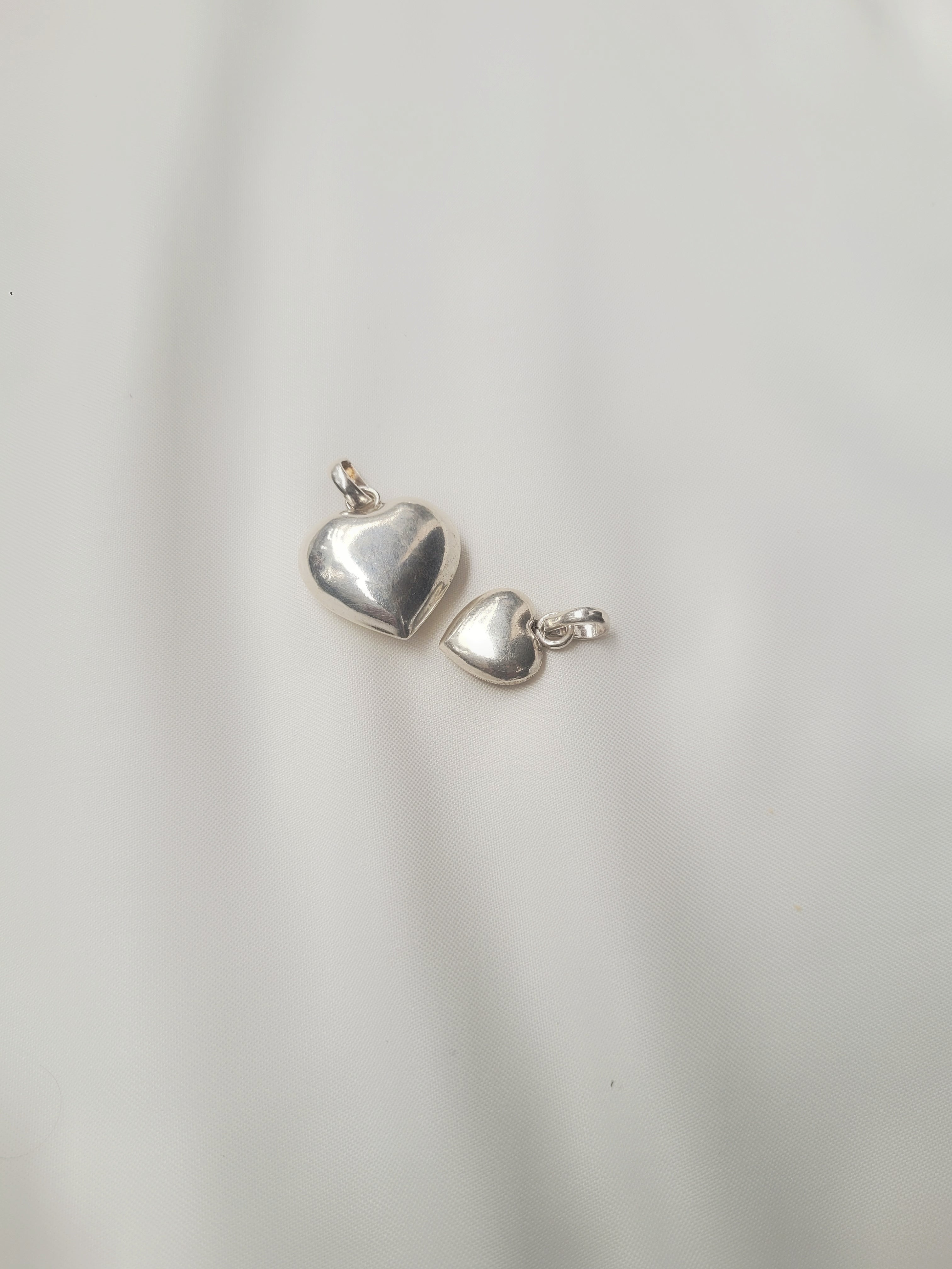 Puffed Heart 92.5 Silver Pendant (Without Chain) - Handcrafted