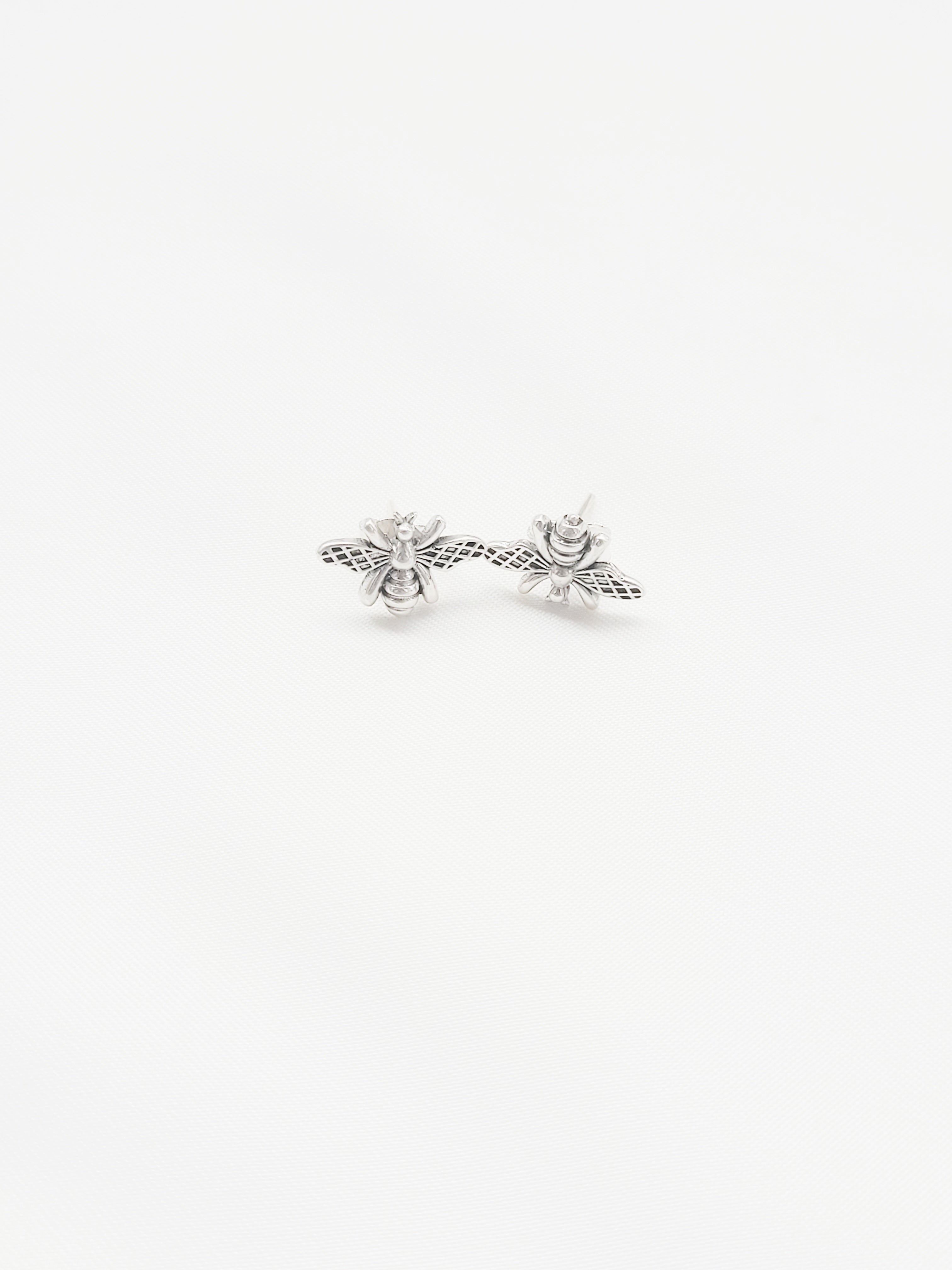 Buzzing Beauty Stud 92.5 Silver Earrings - Handcrafted