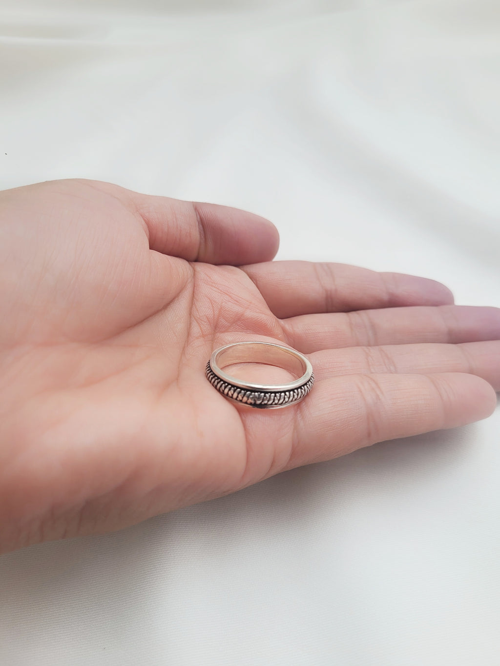 Unity Twist Band 92.5 Silver Handcrafted Men’s Ring