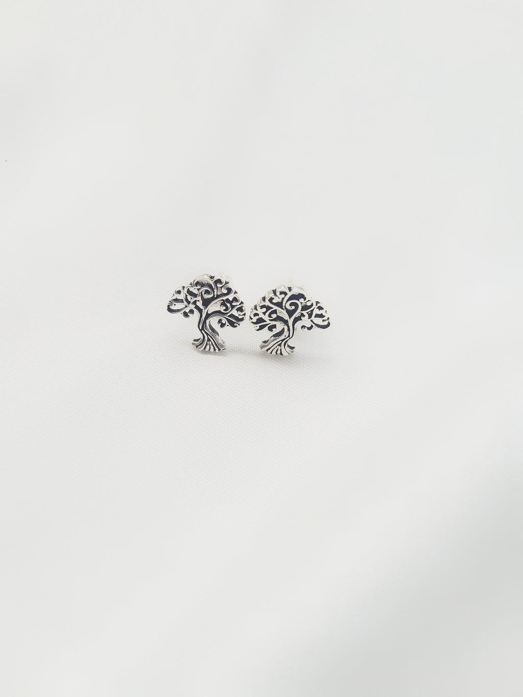 Tree Stud 92.5 Silver Earrings - Handcrafted