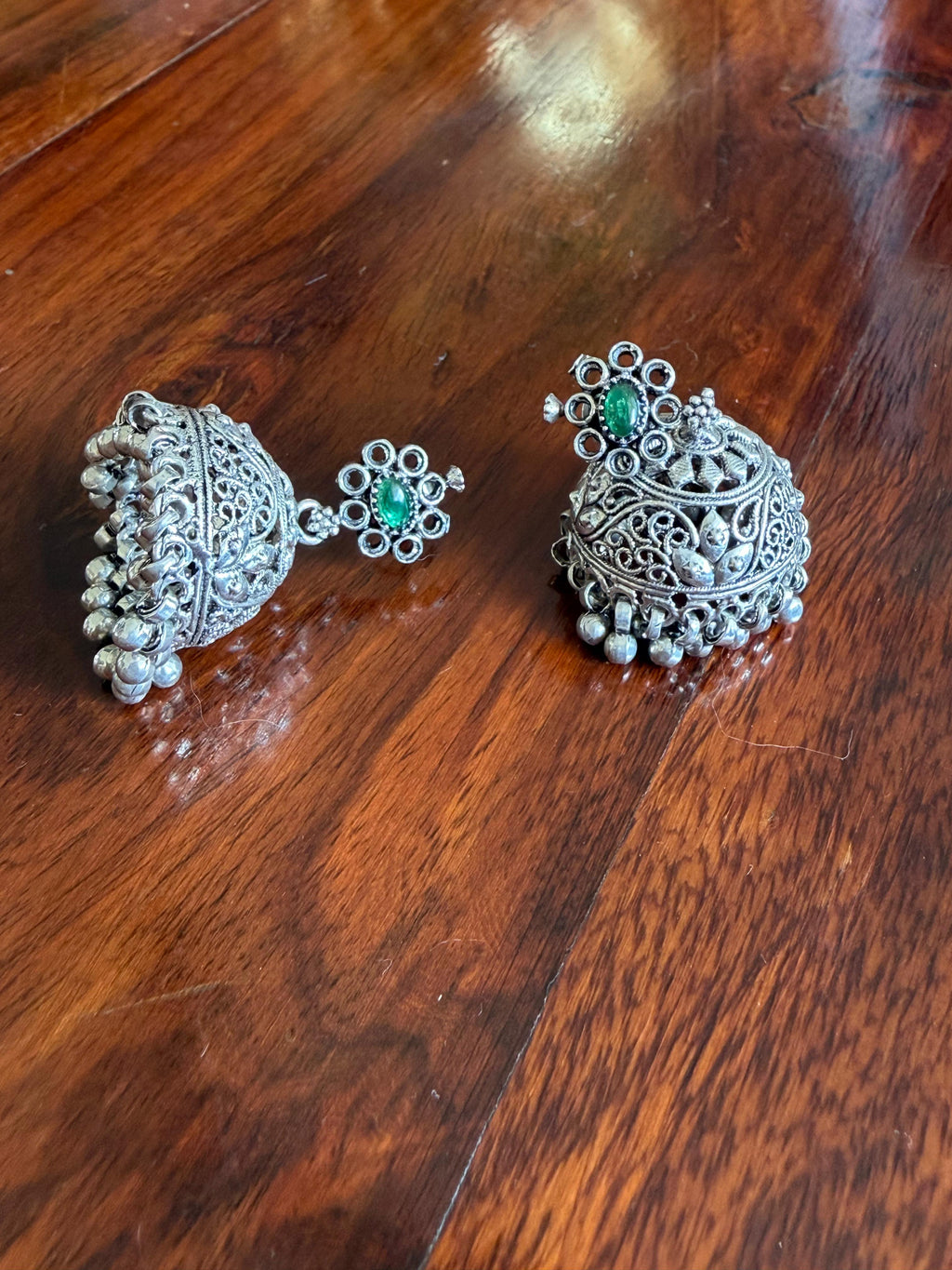 Meher - Dome Shaped Jhumkis 925 Silver Jhumkis
