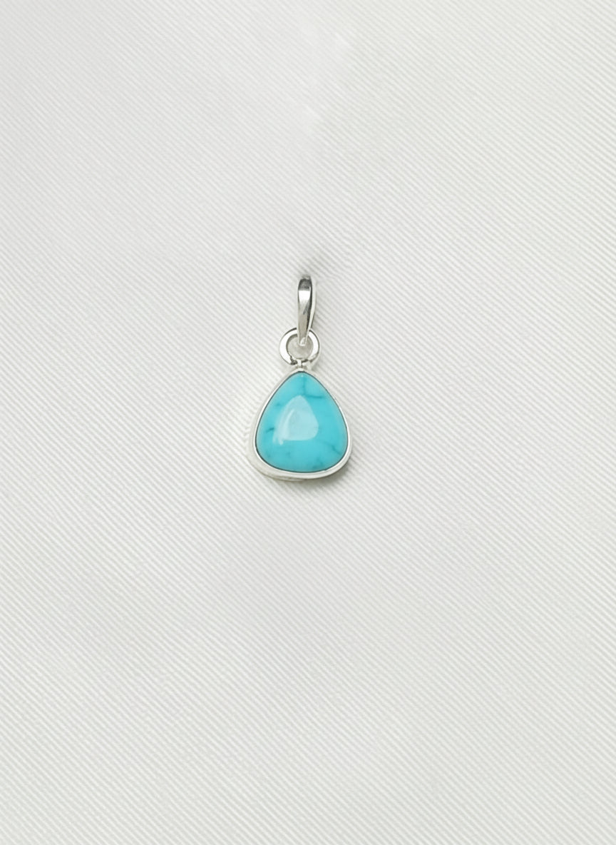 Larimar Teardrop 92.5 Silver Pendant (Without Chain)